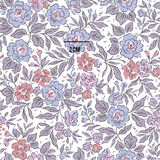 a white background with purple and pink flowers