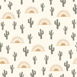 a cactus pattern on a white background