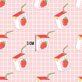 a pattern with strawberries and a strawberry on it