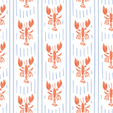 a pattern of a lobster on a white background