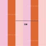 a pink and orange striped background with the word 5cm