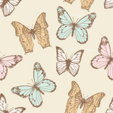 a group of butterflies flying through the air