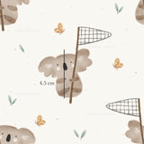 a picture of a koala bear with a net on it