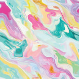 an abstract painting with multicolored paint