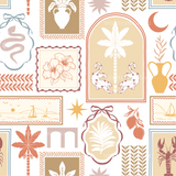 a picture of a wall with a lot of different things on it