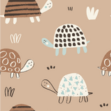 a picture of a turtle pattern on a pink background