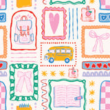 a drawing of a bunch of different things on a white background