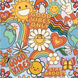 a painting of a bunch of flowers and hearts