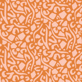 an orange and pink background with a pattern