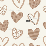 a pattern of hearts on a white background