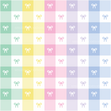 a colorful pattern with bows on it