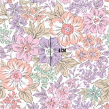 a flower pattern with a ruler in front of it