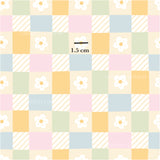 a pattern with a flower on it