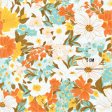 a flower pattern with a ruler in front of it