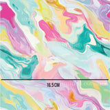 an abstract painting with different colors and shapes