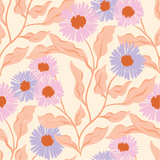 a pattern of flowers on a white background