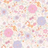 a flowery background with many different colored flowers