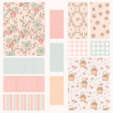 a bunch of different patterns on a white background