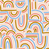 Retro Rainbow- Cotton Woven Retail