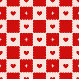 a repeating pattern of red and white square shapes, each containing a small white star.