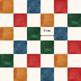 The image is a square grid of colorful squares, each containing a different color. The squares are arranged in a grid pattern, with a 3 cm line of text placed between them.