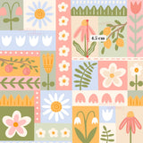 The image is a vibrant and colorful collage of various flowers, leaves, and other natural elements arranged in a visually appealing manner.
