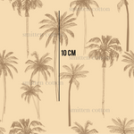 a palm tree wallpaper with a tan background