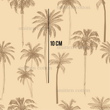 a palm tree wallpaper with a tan background