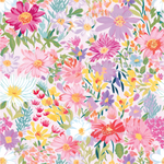 a colorful flower pattern on a white background