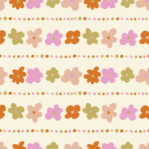 a pattern of flowers on a white background