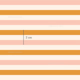 a pink and orange striped wall with a line drawn across it