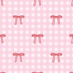 a pattern of red bows on a pink background