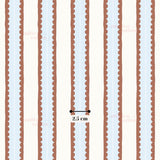 The image is a repeating pattern of brown and white stripes with a small black line in the center.