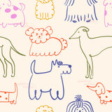 a variety of colorful, hand-drawn animal illustrations, including dogs, cats, and other creatures. The illustrations are drawn in a simple, cartoon-like style, with each animal depicted in a unique, stylized manner. The image does not contain any text or specific details about the animals, but rather focuses on the overall visual appeal and variety of the illustrations.