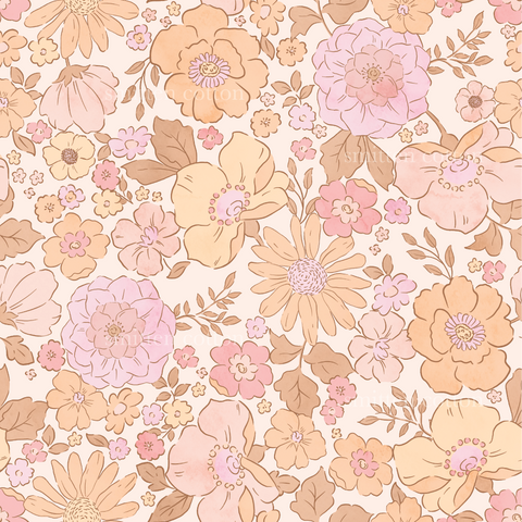 a flowery background with many different colors