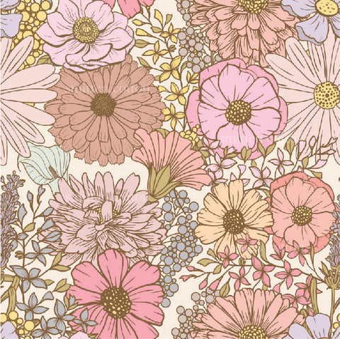 a bunch of flowers on a white background