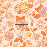 a flower pattern with a ruler in front of it