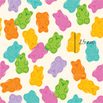 a pattern of teddy bears on a white background