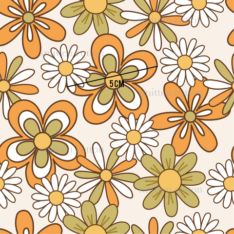 a pattern of flowers on a white background