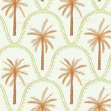 a repeating pattern of palm trees on a light background.