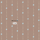 a repeating pattern of blue stars and white lines on a brown background.