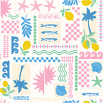 a pattern with a bunch of different things on it