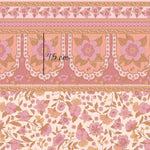 a picture of a pink and brown floral pattern