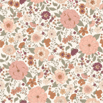 a floral pattern with many flowers on a white background