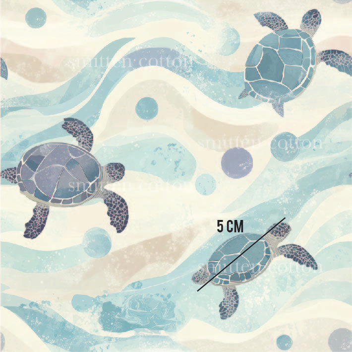 Smitten Turtle Sea Turtles (Pre Order 3- 11 May) – Smitten Cotton Fabric Company