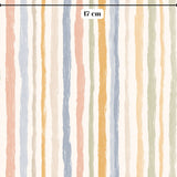 a repeating pattern of vertical stripes in various colors, including shades of blue, green, orange, and pink. The image is described as a "repeating pattern" and "repeated multiple times" without providing any additional details.