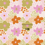 a colorful flower pattern with dots and dots