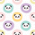 a panda bear pattern on a white background