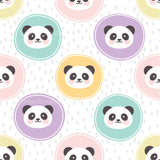 a panda bear pattern on a white background