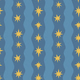 a repeating pattern of yellow stars on a blue background, creating a visually striking and symmetrical design.
